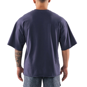 T-shirt de luxe pour homme, surdimensionné, 100 % coton, logo personnalisable, haute qualité, poids lourd (220 g), écologique, respirant, t-shirt long - Product Image 2