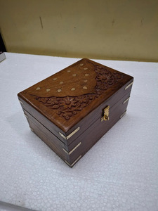 Decorative Wooden <b>Box</b> Handmade Carved Storage <b>Box</b> For Jewelry <b>Keepsake</b> Gifts Home Decor And Multipurpose Use - Product Image 2