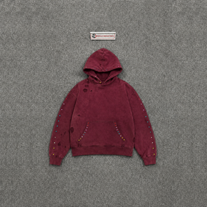 Sweat à capuche oversize effet usé MAROON STREETWEAR en coton premium, style streetwear moderne et tendance, en molleton doux - Product Image 5