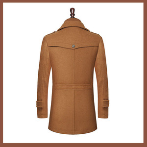 <b>Black</b> Wool <b>Coat</b> <b>Women</b> Notched Lapel Long Jacket Zipper Button Epaulet <b>Winter</b> Overcoat - Product Image 4