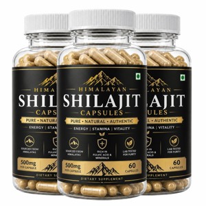 Cápsulas de Extracto de Shilajit de Marca Privada, 100% Auténtico Extracto de Shilajit del Himalaya, Suplemento Natural Vegano, 60 Cápsulas - Product Image 1