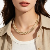 Collier chaîne cubaine Hip Hop en moissanite et diamant, exportateur indien, en argent sterling 925, bijoux de luxe disponibles à bon prix