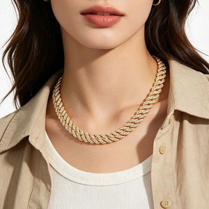 Collar de Cadena Cubana con Diamantes Moissanite Estilo Hip Hop, en Plata de Ley 925, Joyería de Lujo, Exportador Indio, Disponible a Buen Precio - Product Image 4