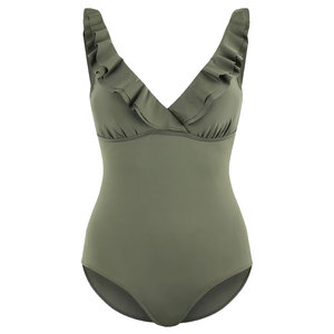 Maillot de bain une pièce pour femme, effet ventre plat, coupe haute, sexy, dos nu - Product Image 1