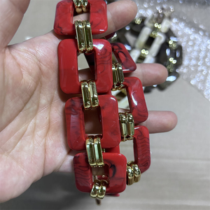 High Quality Purse Resin Chain Handle <b>Strap</b> Acrylic Chain <b>Replacement</b> <b>Straps</b> for <b>Handbag</b> - Product Image 2