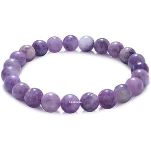 Bracelet en pierres précieuses de Lepidolite naturelle en gros, fait main, portable, Feng Shui, meilleure qualité, marque F S CRYSTAL, Gujarat, Inde - Product Image 1