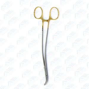 Ratchet Stratte <b>Valve</b> <b>Needle</b> Holder Curved Jaw Surgical Instrument with TC Inserts Ring Handle 19 cm 7.5-Inch Stainless Steel - Product Image 3