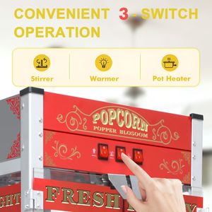 Macchina per Popcorn in Stile Antico con Funzionalità Moderne e Carrello Incluso - Product Image 5