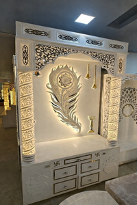 ผู้ผลิตหิ้งไม้สักดีไซน์ทันสมัย รับสั่งทำหิ้งไม้แกะสลักด้วยเลเซอร์ ดีไซน์พิเศษรูปพระพิฆเนศ หิ้งบูชาไม้สีน้ำตาล สำหรับใช้ในสหรัฐอเมริกา - Product Image 2