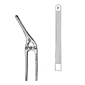 Pince intestinale manuelle chirurgicale en acier inoxydable avec mâchoires dentelées longitudinales pour l'intestin - Product Image 6