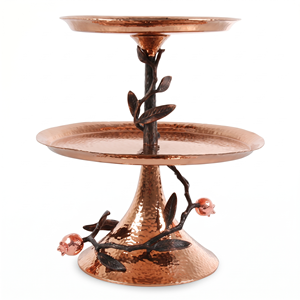 Three <b>Tier</b> Copper <b>Cake</b> Stand Round Handmade Dessert Display Serving Tray For Parties Cupcake Holder Serving Tray For Parties - Product Image 4
