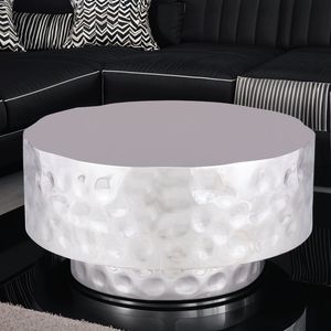 โต๊ะกาแฟสไตล์โมเดิร์น CT 90 30 30 ผลิตจากโลหะสีเงินที่ทนทาน - Product Image 1