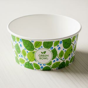 Bol alimentaire en papier kraft avec couvercle 750 ml 1L 64oz 170oz pour les ailes de poulet frites et les plats à emporter - Product Image 1