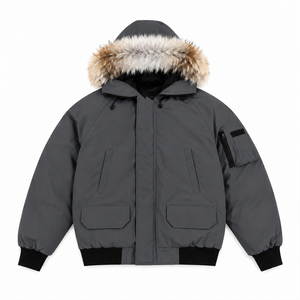 Abrigo de Plumón Grueso Informal con Capucha para Hombre, Invierno, Transpirable, Cierre de Cremallera, Resistente al Viento, 95% Plumón, Ropa de Calle para Exteriores, Moda - Product Image 1