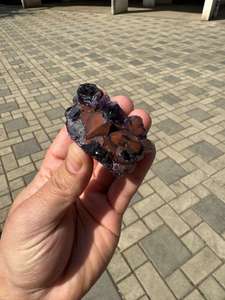 Natural Amethyst Hematite Gemstone <b>Cluster</b> Lot for Collector Display and Home Decoration - Product Image 5
