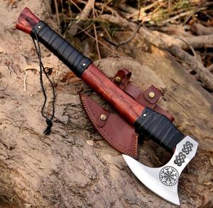 STEEL CRAFT INTERNATIONAL Hand-Forged Carbon Steel Flat Personalized Viking <b>Axe</b> 20" Full Tang Ash Wood <b>Handle</b> DIY Grade ODM 1 - Product Image 5