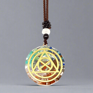 Natural Crystal Necklace with 30-Inch Adjustable <b>Rope</b> <b>Chain</b> for Men & Boys - Product Image 2