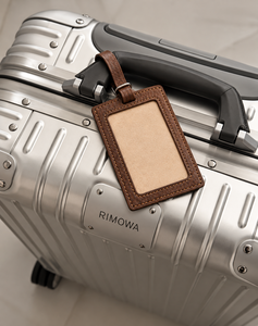 Étiquette de bagage de luxe en cuir véritable personnalisée avec sangle, faite à la main, portable, pour sac de voyage, idéale comme cadeau - Product Image 3