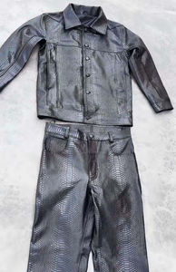 Nuevo Conjunto Deportivo de Cuero de 2 Piezas para Hombre, de Alta Calidad, Estilo Vintage, para Invierno, en Venta Online - Product Image 4