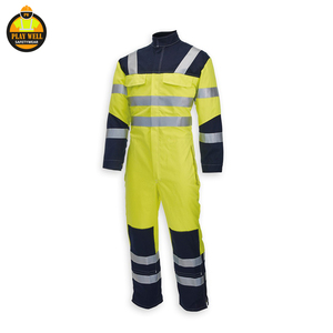 Hi-viz Poly Cotton Safety <b>Overall</b> Wholesale Coverall <b>Work</b> wear Coveralls - Product Image 5