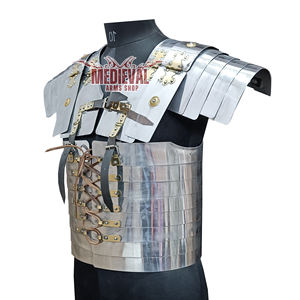Lorica Segmentata Romaine Faite à la Main en Acier Doux, Cuirasse de Légionnaire Romain avec Sangles en Cuir Réglables, Costume de Reconstituant Taille Adulte - Product Image 4