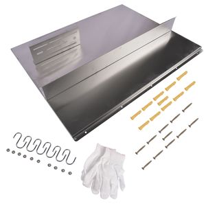 Protezione murale per cappa da cucina 36 x 29,5 pollici con ripiano portaoggetti, paraschizzi in acciaio inossidabile per cappa da cucina e mensole a muro - Product Image 2