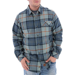 Camisa de Franela a Cuadros Azul Claro para Hombre, Algodón Cepillado, Forro de Invierno, Cierre de Botones, Camisas de Franela Casuales para Hombre - Product Image 4