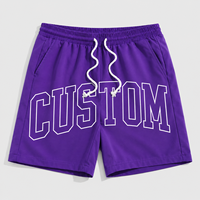 Shorts en nylon personnalisés pour hommes, vêtements de sport quotidiens, prêts à l'exportation, usine de vêtements