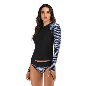 2026 Women Sexy V-neck <b>Raglan</b> Sleeve Sleeveless Rash Guard Manufacturer OEM Heat-Transfer Printed Floral UPF50+ Quick Dry Loose - Product Image 3