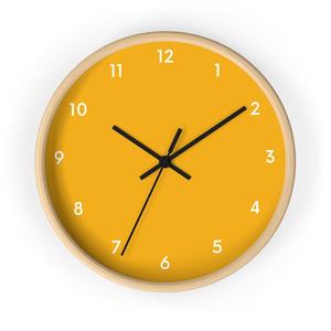 Reloj de Pared Simple en Tono Tierra Naranja - Reloj de Pared Naranja, Colores en Tono Tierra, Reloj con Números, Color Sólido, Reloj de Pared Moderno - Product Image 3