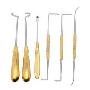 Juego de Instrumentos Quirúrgicos para Rinoplastia y Cartílago Costal PISSCO, 6 Piezas, Juego de Instrumentos para Cirugía Nasal, Fabricado por Pissco - Product Image 1