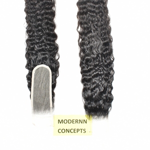 100% sin procesar Vietnam virgen cutícula HD encaje ondulado cierre vendedores doble dibujado trama crudo indio templo Remy pelo onda de agua - Product Image 2