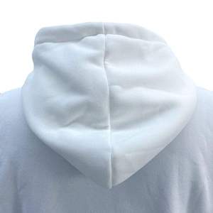 เสื้อฮู้ดผู้ชายสีขาวทรงโอเวอร์ไซส์ ลายการ์ตูนหน้ายิ้ม แต่งแอพพลิเค่ สวมใส่สบายๆ สำหรับฤดูใบไม้ร่วง ผลิตจากผ้าฝ้าย 100% เฟรนช์เทอร์รี่ - Product Image 2