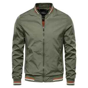 Custom Plus Size Oversized Eco-Friendly Crew Neck Vintage Workwear Bomber <b>Jacket</b> Unisex Full Sleeve <b>Summer</b> OEM Wholesale - Product Image 3