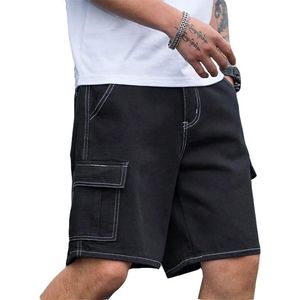 Shorts Cargo en Jean pour Homme Grande Taille Respirants à Taille Haute avec Logo Personnalisé, Style Vintage Ample et Poches – Vente en Gros - Product Image 5