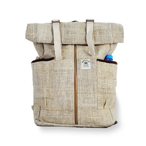 Sac à dos promotionnel 100% chanvre avec poche latérale, écologique et élégant - Product Image 2