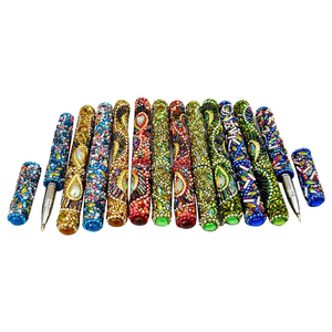 Bolígrafo con cuentas personalizado, papelería y material escolar, bolígrafo con purpurina Lac, bolígrafo metálico estacionario bonito - Product Image 6