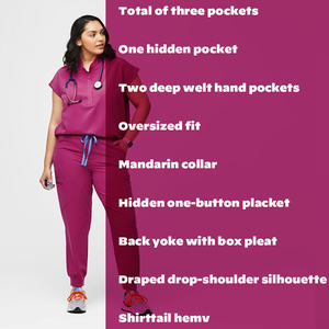 Conjunto Médico VitaCare, Uniforme de Enfermería Profesional para Mujer, Elástico, Ligero, Transpirable, de Alta Calidad y Sostenible - Product Image 3