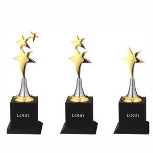 Sophisticated Metal Star Shaped Dial Accent Featuring Luxury Tri Tone Gold Silver And Brown Finish For Executive Workspace - Product Image 2