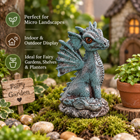 Décorations de jardin en résine miniatures au prix fantaisie, design original OEM, statue de dragon pour la décoration extérieure du jardin et du patio