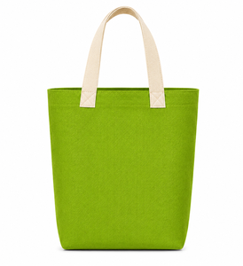Bolsa de Yute Verde con Estampado Floral Negro, Estilo Bohemio, Abierta, para Compras, Playa, Uso Diario y Viajes - Product Image 3
