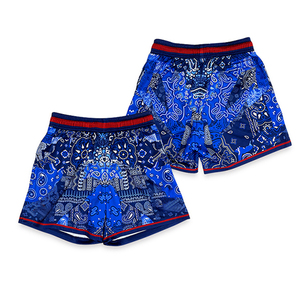 Shorts décontractés pour hommes style urbain graphique, légers, d'été, avec cordon de serrage à la taille, motif flamme, en tissu peigné 100% polyester - Product Image 2