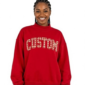 Wholesale Personalized Gingham <b>Teacher</b> Embroidered Sweatshirt Custom Crewneck <b>Teacher</b> Name Shirt Appreciation <b>Gift</b> Bulk - Product Image 3