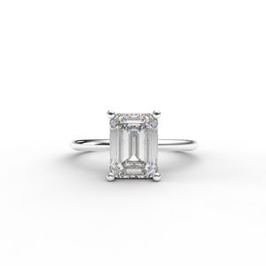 Anillo de Lujo de Oro Rosa/Amarillo/Blanco de 14k con Diamante Cultivado en Laboratorio con Corte Esmeralda, Certificado por IGI, Chapado en Rodio, OEM - Product Image 5