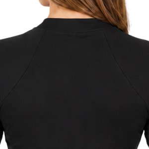 Haut de performance respirant et extensible à manches longues pour femme, avec quart de zip, idéal pour l'équitation et l'entraînement équestre - Product Image 4