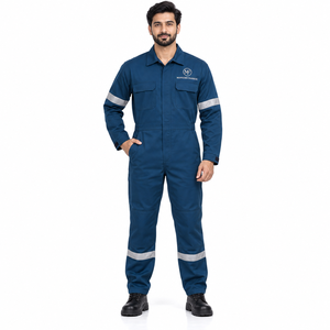 Overol de Trabajo Industrial Ignífugo y Transpirable, Tela de Algodón y Poliéster, Absorbe la Humedad, Antibacteriano, para Soldadura - Product Image 2