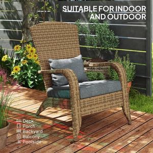Sedie da Esterno in Rattan per Braciere - Product Image 3