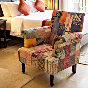 SUREN SPACE-sofá de un solo asiento, muebles hechos a mano, sensación étnica india, diseño hecho a mano - Product Image 1