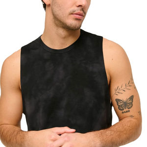 Camiseta sin Mangas para Hombre, Estilo Deportivo, en Gris Jaspeado, Tela Suave y Transpirable, Ideal para Fitness y Entrenamiento - Product Image 5