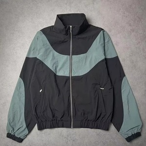 Men's Lightweight <b>Waterproof</b> Nylon Windbreaker <b>Jacket</b> with Stand Collar Zipper Closure Windbreaker Tracksuit for Spring - Product Image 6